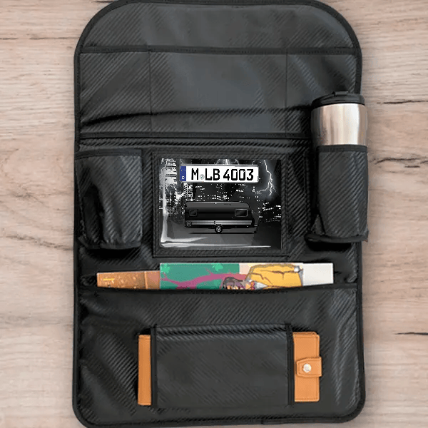 Classic Rücksitz Organizer personalisiert mit deinem Wohnwagen u. Kennzeichen!