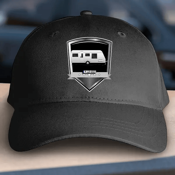Style 450 D Basecap personalisiert mit deinem Campinganhänger u. Kennzeichen!