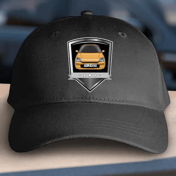 Logo Basecap personalisiert mit deinem Auto u. Kennzeichen!