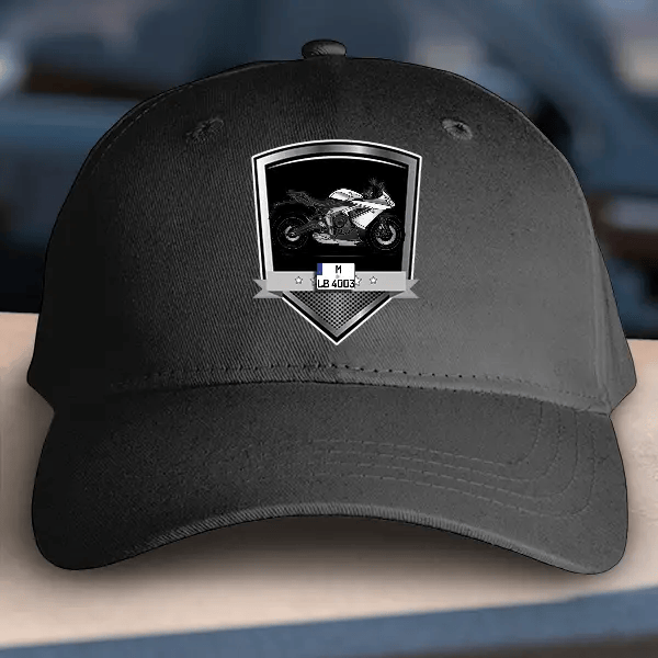 Daytona 660 Basecap personalisiert mit deinem Motorrad u. Kennzeichen!