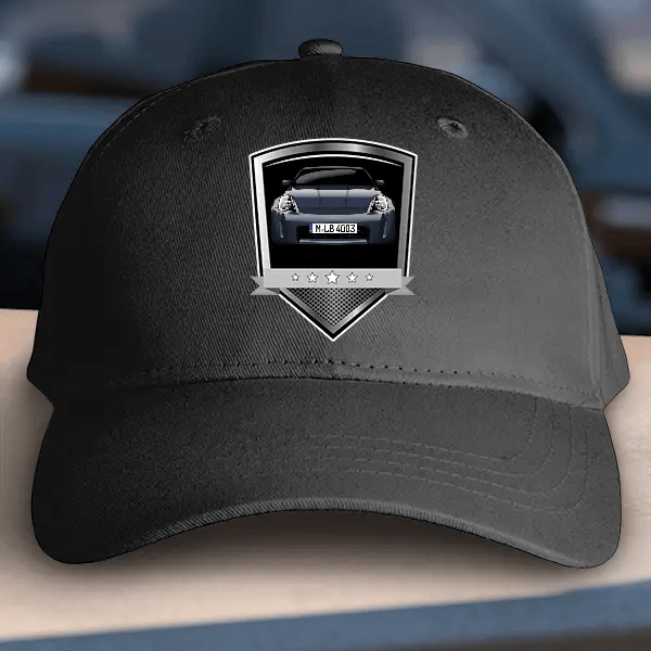 350Z Basecap personalisiert mit deinem Auto u. Kennzeichen!
