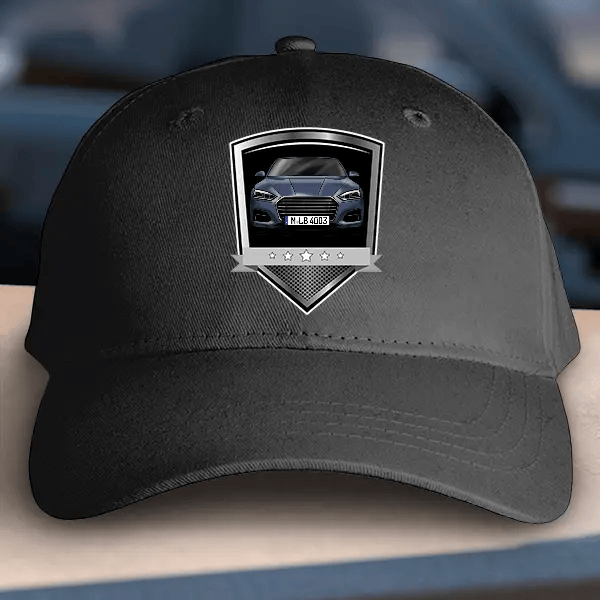 A5 Cabriolet Basecap personalisiert mit deinem Auto u. Kennzeichen!