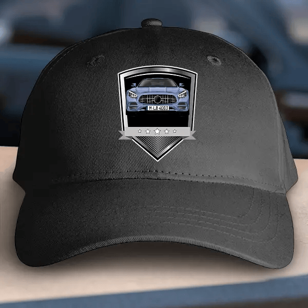AMG GT Basecap personalisiert mit deinem Auto u. Kennzeichen!