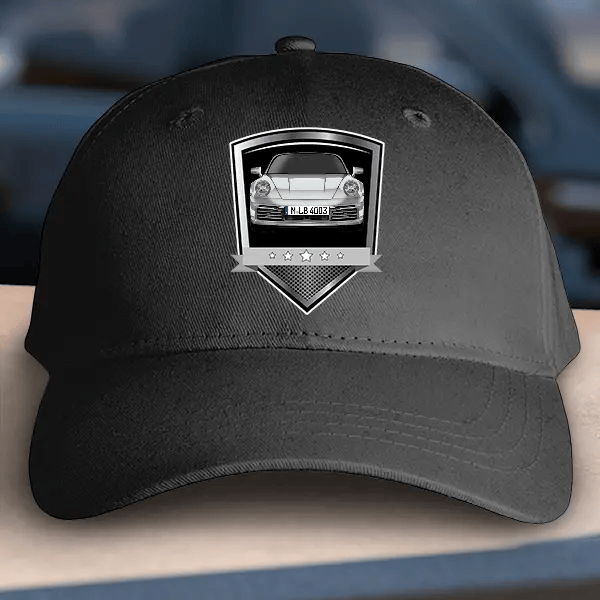 911 992 Coupe Basecap personalisiert mit deinem Auto u. Kennzeichen!