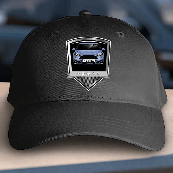 Focus ST Basecap personalisiert mit deinem Auto u. Kennzeichen!