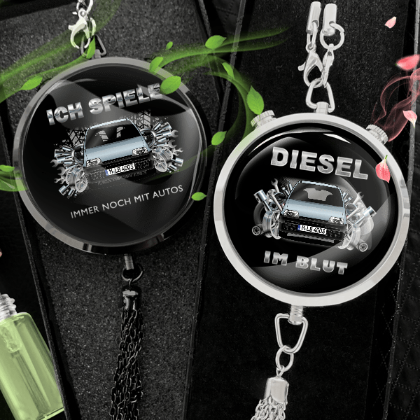 Cinquecento Autoduft personalisiert mit Auto u. Kennzeichen! Schwarz, S