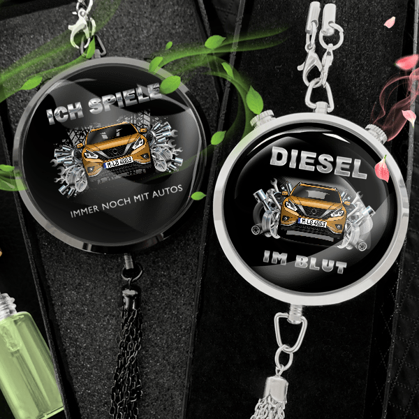 Murano Autoduft personalisiert mit Auto u. Kennzeichen! Schwarz, S