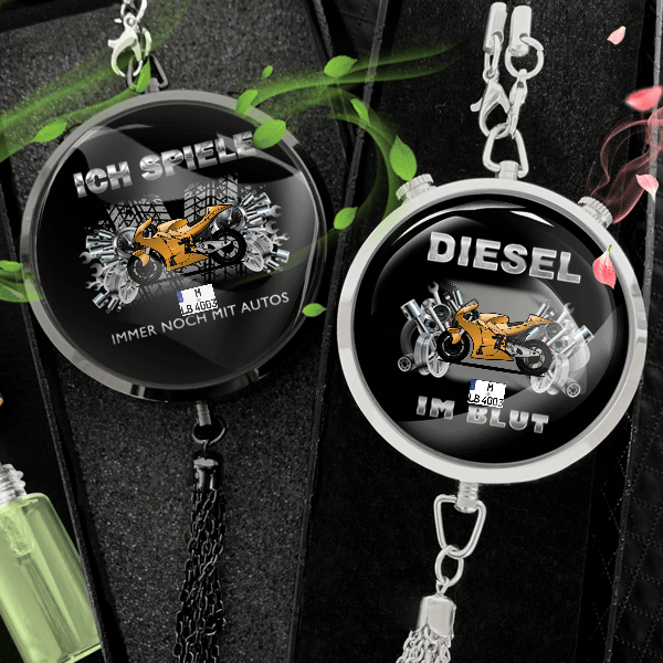 GSX-RR Autoduft personalisiert mit Motorrad u. Kennzeichen! Schwarz, S