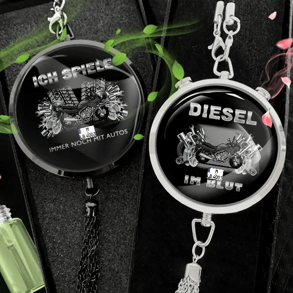Diversion Autoduft personalisiert mit Motorrad u. Kennzeichen! Schwarz, S