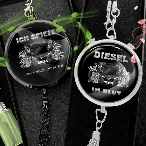 Ixeo Autoduft personalisiert mit Wohnwagen u. Kennzeichen! Schwarz, S