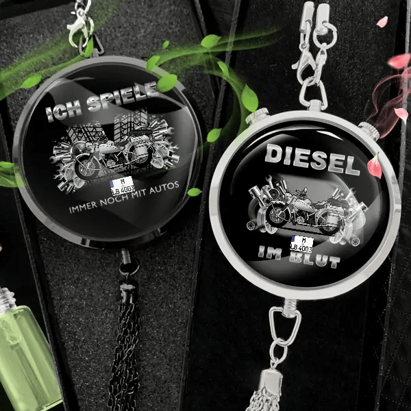 R 75 Autoduft personalisiert mit Motorrad u. Kennzeichen! Schwarz, S