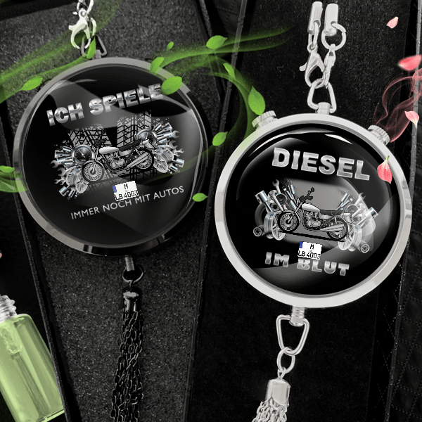 Z1 Autoduft personalisiert mit Motorrad u. Kennzeichen! Schwarz, S