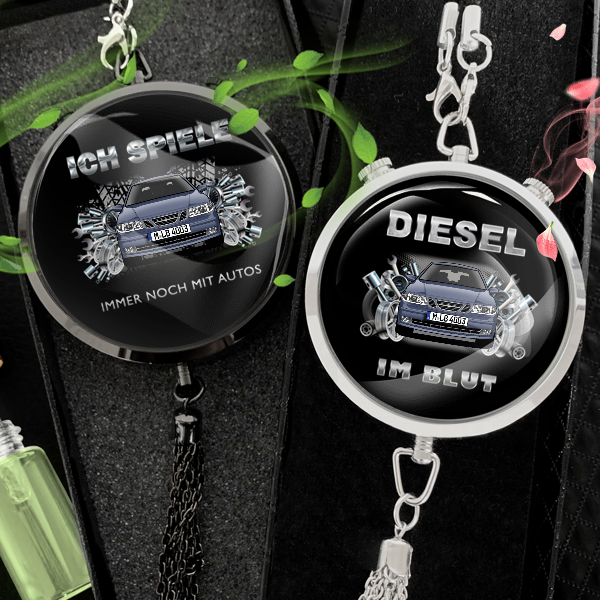 9-5 Combi Autoduft personalisiert mit Auto u. Kennzeichen! Schwarz, S