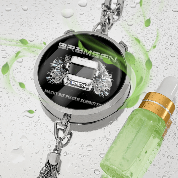 Chic Autoduft personalisiert mit Wohnwagen u. Kennzeichen! Chrom, S