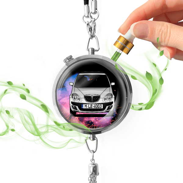 Musa Autoduft personalisiert mit Auto u. Kennzeichen! Chrom, S