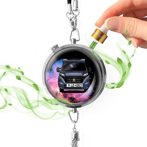 337 Autoduft personalisiert mit Wohnwagen u. Kennzeichen! Chrom, S