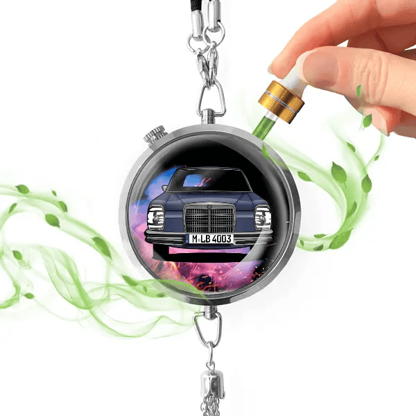 W 114 Coupe Autoduft personalisiert mit Auto u. Kennzeichen! Chrom, S