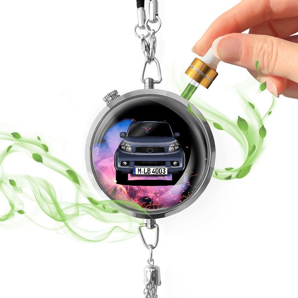 Terios Autoduft personalisiert mit Auto u. Kennzeichen! Chrom, S