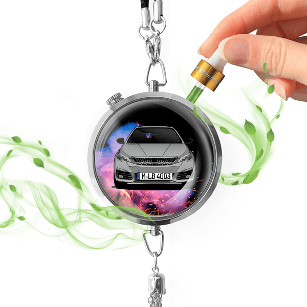 308 GT Autoduft personalisiert mit Auto u. Kennzeichen! Chrom, S