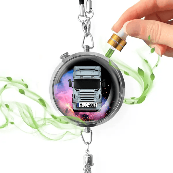 LKW Autoduft personalisiert mit LKW u. Kennzeichen! Chrom, S