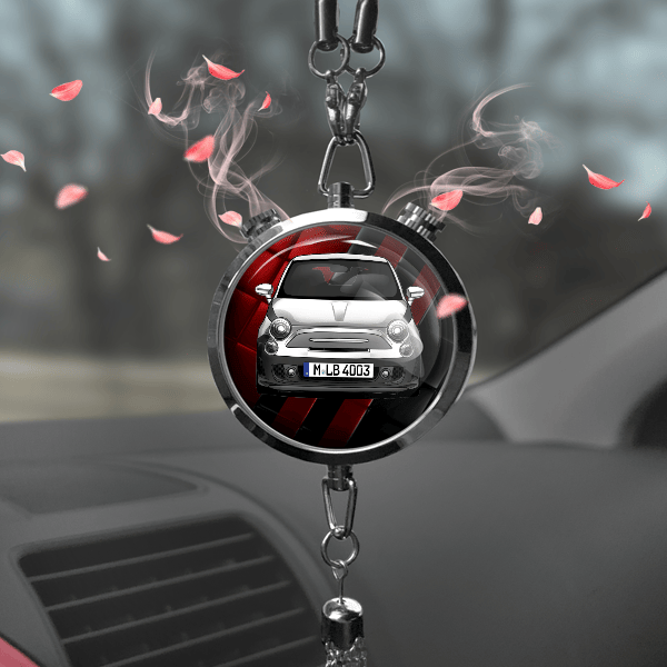 500 Abarth Autoduft personalisiert mit Auto u. Kennzeichen! Chrom, S
