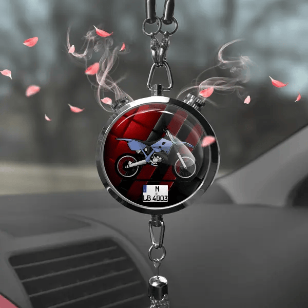 YZ125 Autoduft personalisiert mit Motorrad u. Kennzeichen! Chrom, S