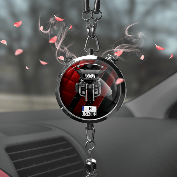 Road Glide Autoduft personalisiert mit Motorrad u. Kennzeichen! Chrom, S