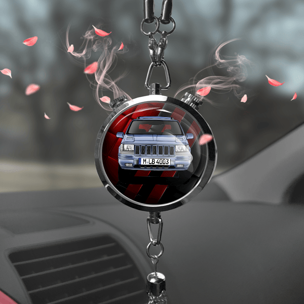 Grand Cherokee Autoduft personalisiert mit Auto u. Kennzeichen! Chrom, S