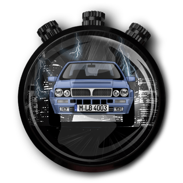 Delta Integrale Autoduft personalisiert mit deinem Auto u. Kennzeichen!