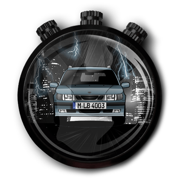 9-5 Combi Autoduft personalisiert mit deinem Auto u. Kennzeichen!