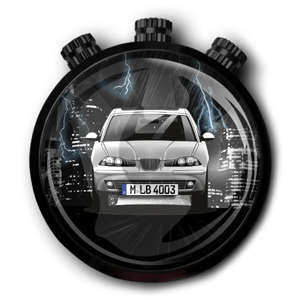 Ibiza (3-Türer) Autoduft personalisiert mit deinem Auto u. Kennzeichen!