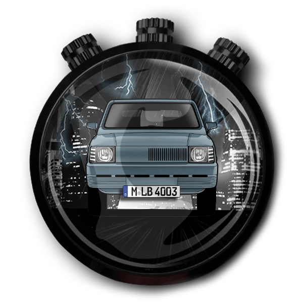 Panda (3-Türer) Autoduft personalisiert mit deinem Auto u. Kennzeichen!