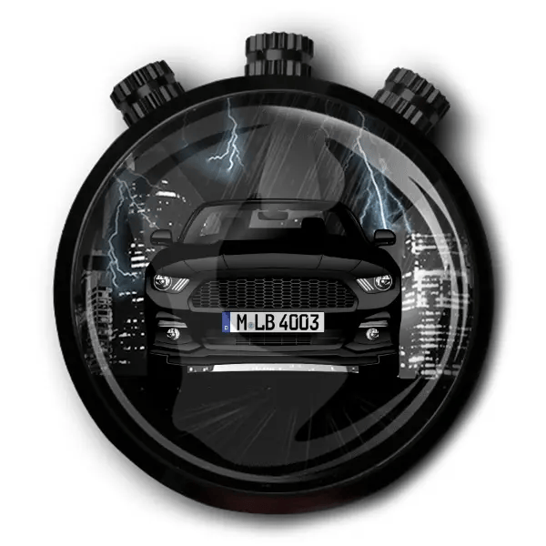 Mustang Cabriolet Autoduft personalisiert mit deinem Auto u. Kennzeichen!