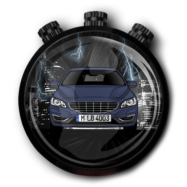 S60 Autoduft personalisiert mit deinem Auto u. Kennzeichen!