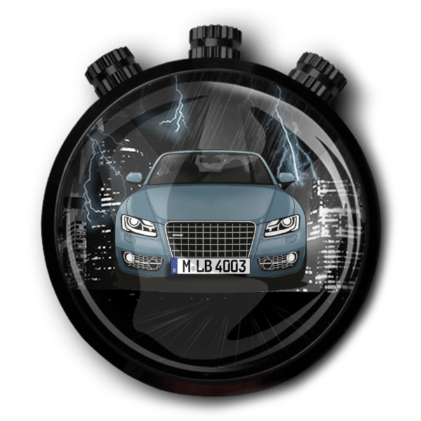 A5 Coupe Autoduft personalisiert mit deinem Auto u. Kennzeichen!