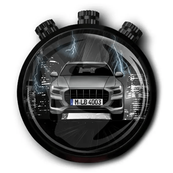 Q8 Autoduft personalisiert mit deinem Auto u. Kennzeichen!