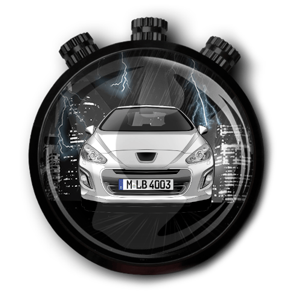 308 CC Autoduft personalisiert mit deinem Auto u. Kennzeichen!