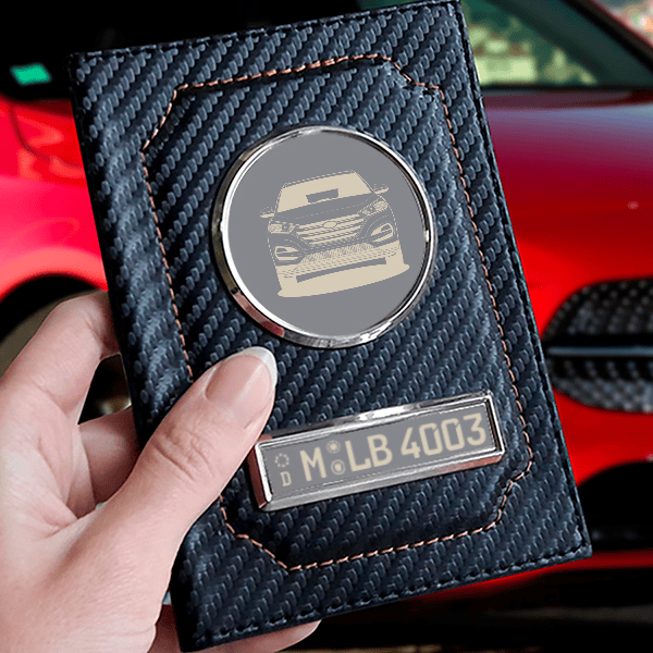 Tucson Fahrzeugscheinhülle personalisiert mit deinem Auto u. Kennzeichen!