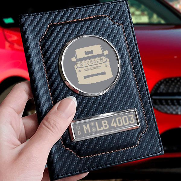 Jimny Fahrzeugscheinhülle personalisiert mit deinem Auto u. Kennzeichen!