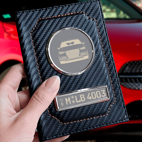 S3 Fahrzeugscheinhülle personalisiert mit deinem Auto u. Kennzeichen!