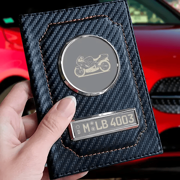 YB11 Fahrzeugscheinhülle personalisiert mit deinem Motorrad u. Kennzeichen!