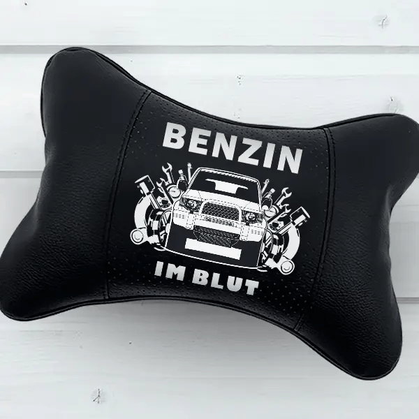 Pajero V20 Nackenkissen personalisiert mit deinem Auto u. Kennzeichen!