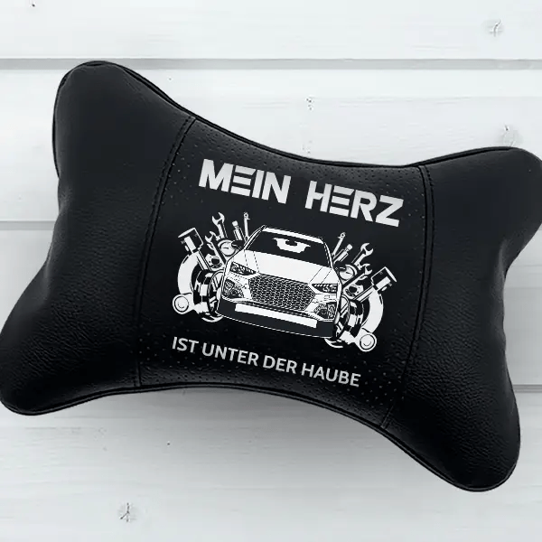 A4 Avant Nackenkissen personalisiert mit deinem Auto u. Kennzeichen!