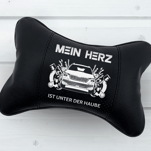 Kamiq Nackenkissen personalisiert mit deinem Auto u. Kennzeichen!