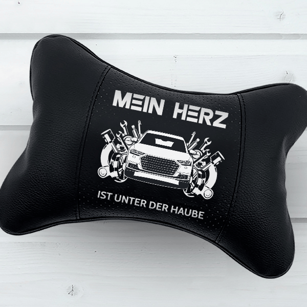 A8 L Nackenkissen personalisiert mit deinem Auto u. Kennzeichen!