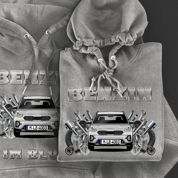 Niro Hoodie für Damen u. Herren personalisiert mit deinem Auto u. Kennzeichen!