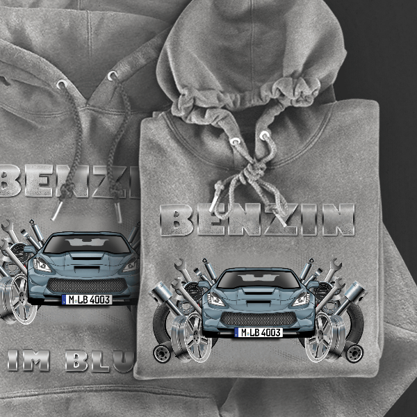 C7 Z06 Hoodie für Damen u. Herren personalisiert mit deinem Auto u. Kennzeichen!