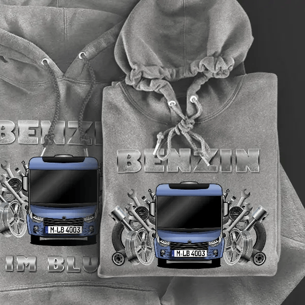 Chic E-Line XL Hoodie für Damen u. Herren personalisiert mit deinem Wohnwagen u. Kennzeichen!