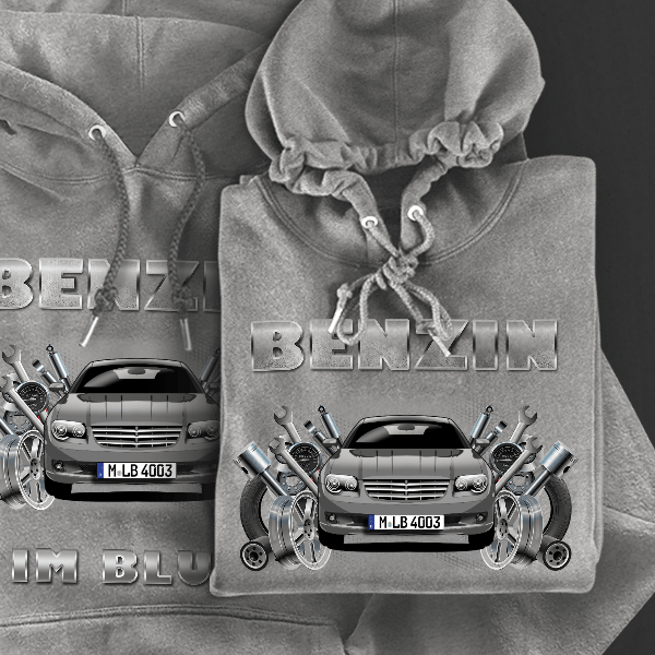 Crossfire Hoodie für Damen u. Herren personalisiert mit deinem Auto u. Kennzeichen!