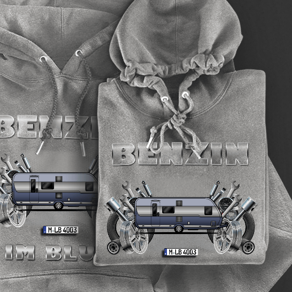 560 Hoodie für Damen u. Herren personalisiert mit deinem Campinganhänger u. Kennzeichen!